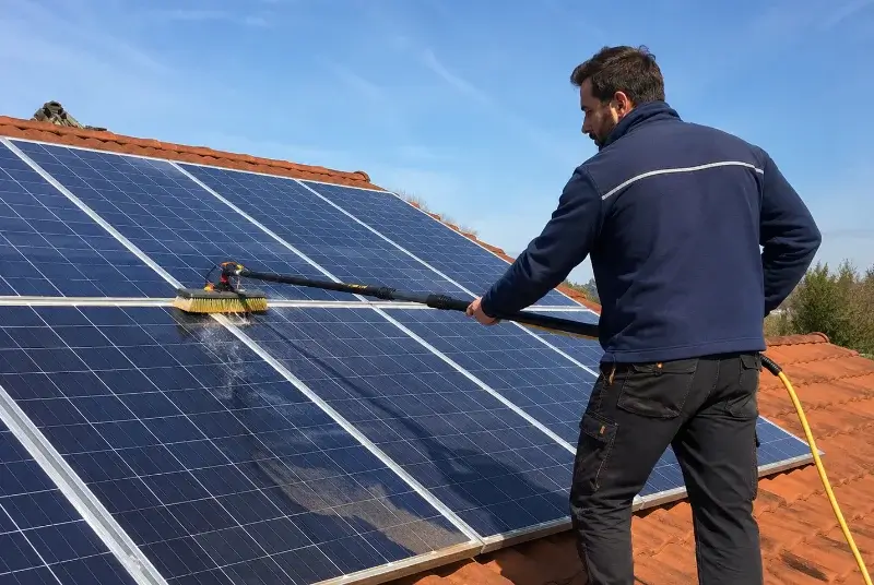 Nettoyage et entretien de panneaux solaires à Monchecourt